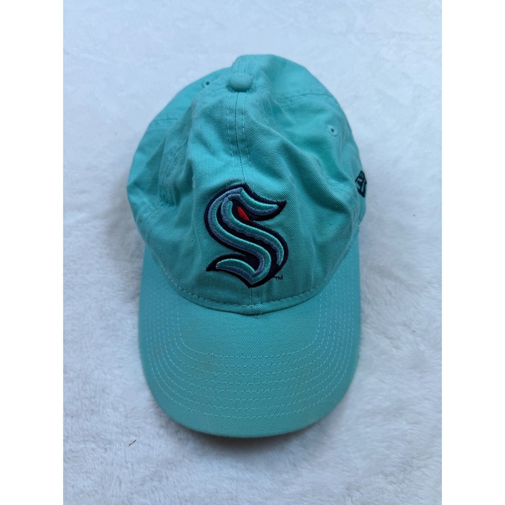 New Era 9TWENTY Seattle Kraken Youth Hat Teal Adjustable NHL Baseball Cap